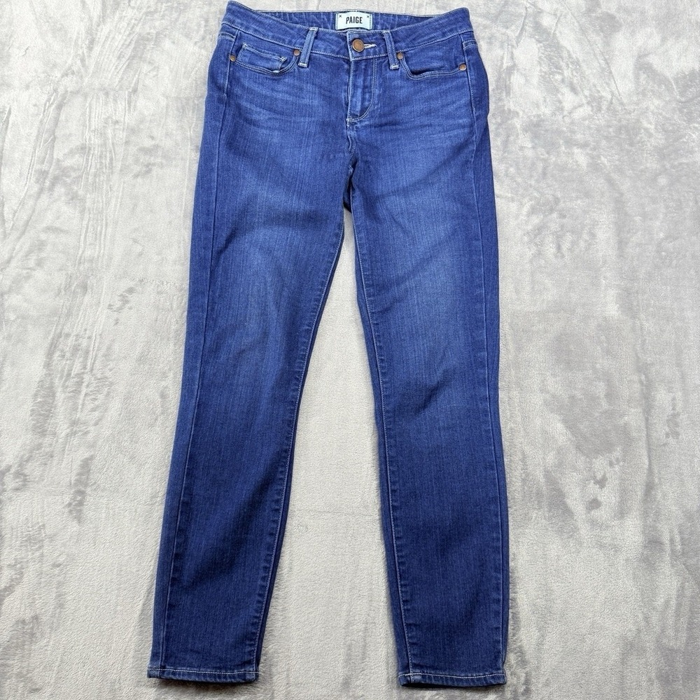 Paige Jeans Verdugo Ankle Skinny Women Size 27 Blue Stretch Mid Rise Denim Pants